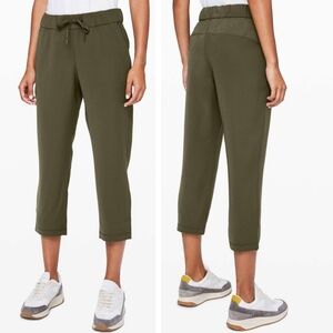 NEW Lululemon On The Fly Pant *Woven Dark Olive 23"